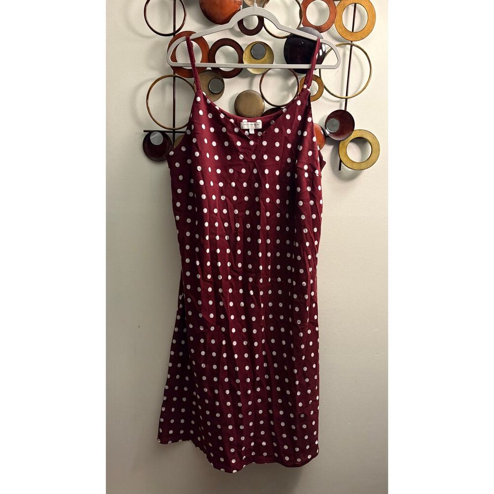 D95 Sky’s are Blue Curvy 2x polka dot knee length dress